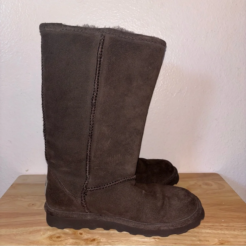 BearPaw Dark Brown Boots, Tall, Size 7